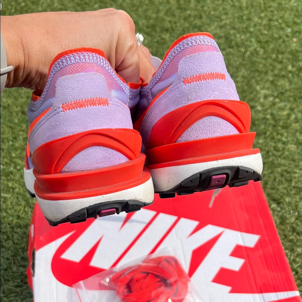 Nike Orange & Lavender Low-Top Sneakers with White Accents - Picture 6 of 9
